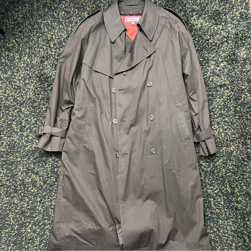 Yves Saint Laurent Vintage Trench Coat with Wool Liner (48 Reg)